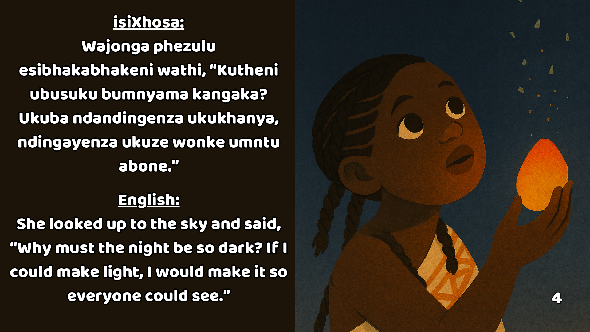 isiXhosa: Intombazana eyenza iinkwenkwezi /The Girl Who Made the Stars (eBook)